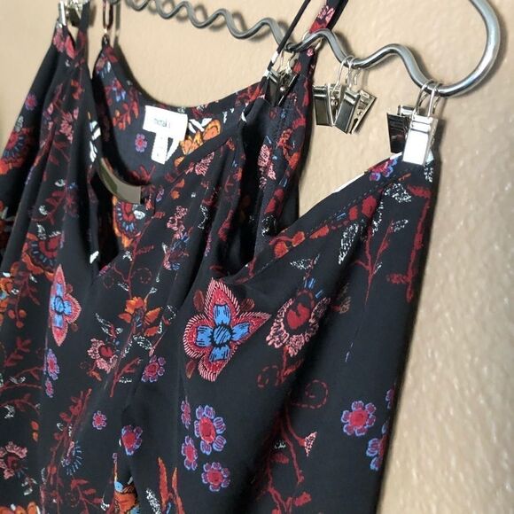 Meraki Black Floral Cold Shoulder Top - Picture 4 of 4